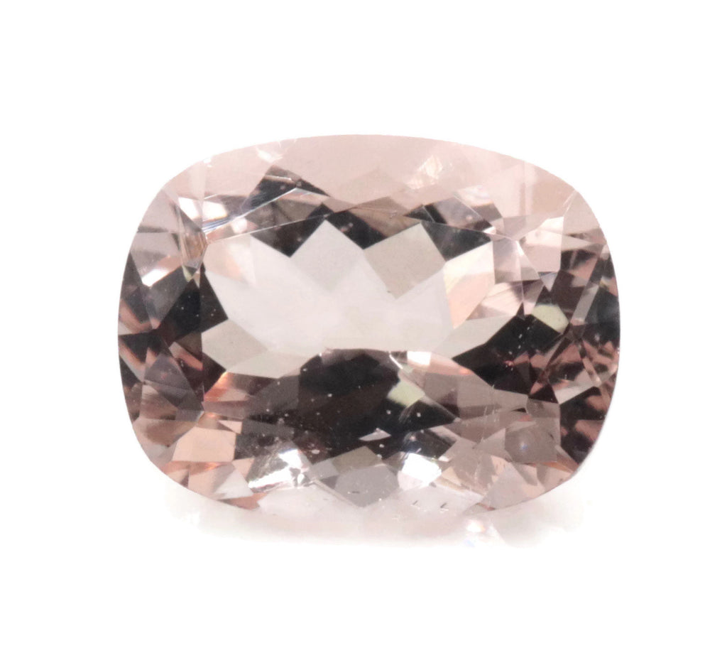 Loose Morganite Cushion Gemstone Faceted Morganite 8x6mm Rectangular Cushion Loose Stone Morganite 1.26ct SKU:00104730-Morganite-Planet Gemstones