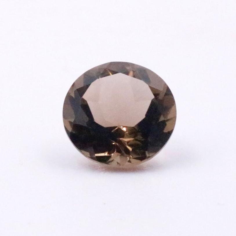 Natural Smoky Quartz Faceted Quartz Faceted Round Smoky Quartz Gemstone Loose Gemstone Gray Quartz Smoky Brown Quartz 13mm Round 7.5cts SKU 113056-smoky quartz-Planet Gemstones