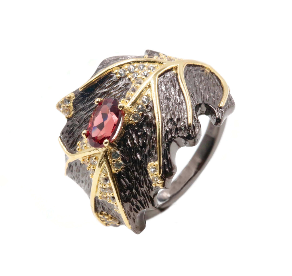 Garnet Ring Garnet Jewelry Garnet Ring Natural Garnet Genuine Garnet Jewelry January Birthstone Silver Jewelry SKU:6142047-Garnet-Planet Gemstones