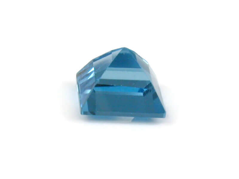 Natural Blue Topaz Gemstone Genuine Blue Topaz Faceted November Birthstone Blue Topaz Swiss Blue Topaz Square 8mm 3.38cts SKU:114627-Blue Topaz-Planet Gemstones