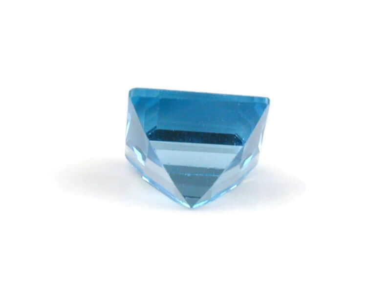 Natural Blue Topaz Gemstone Genuine Blue Topaz Faceted November Birthstone Blue Topaz Swiss Blue Topaz Square 8mm 3.38cts SKU:114627-Blue Topaz-Planet Gemstones