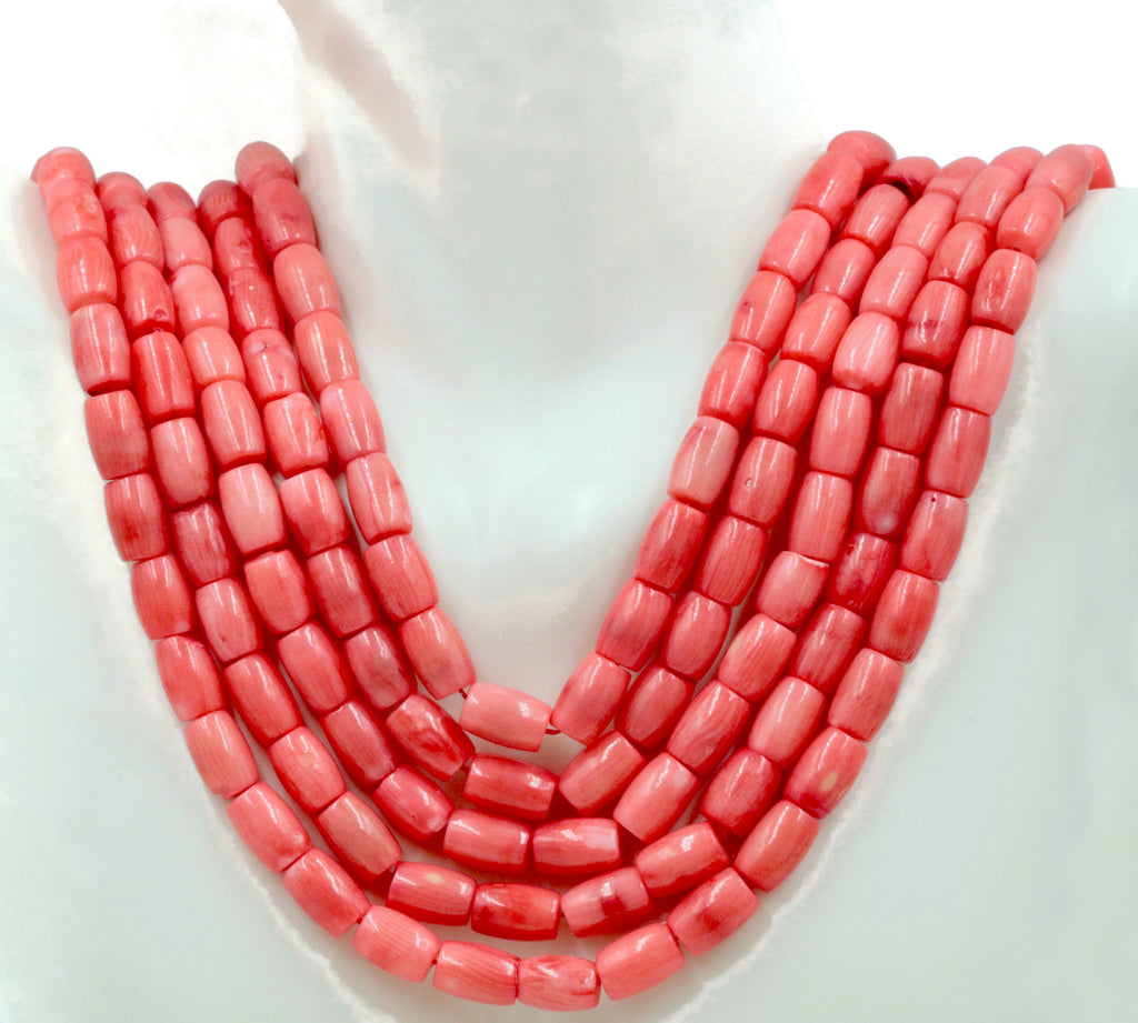 Italian Red Coral Round Beads AA Strand All Natural 3.5-6mm – Estate Beads  & Jewelry