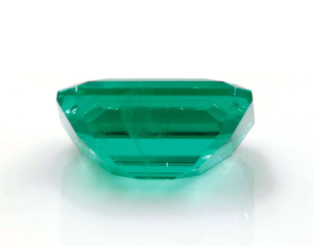 Created Emerald Loose Emerald May Birthstone Faceted Created Emerald Emerald Gemstone Emerald Green Emerald cut 10x8mm 3.24ct SKU:114544-Emerald-Planet Gemstones