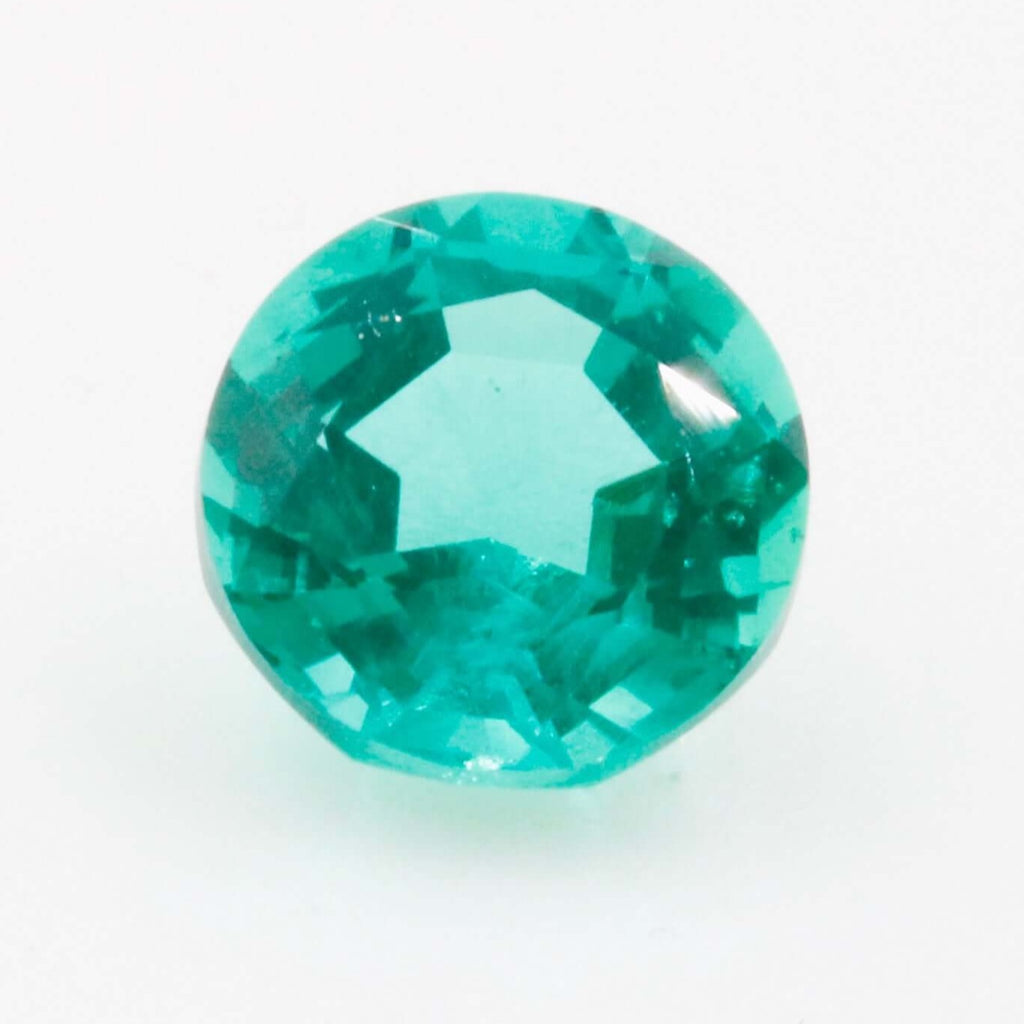 Gorgeous Emerald Loose Faceted Created Emerald Gemstone Emerald Gemstone Created Emerald 6mm Round Lab Emerald Gemstone Loose Lab Gemstone .75ct SKU 115682-Emerald-Planet Gemstones