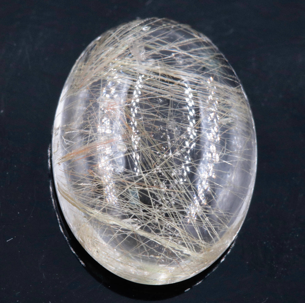 Natural Rutile Quartz Gemstone loose Rutile Quartz Stone Rutile Qartz Gems Rutile Quartz Cabs DIY Jewelry Smooth Oval Cabochon, 18x13mm,-Planet Gemstones