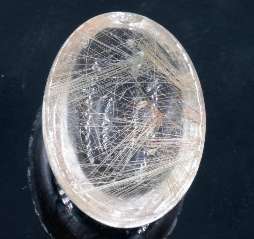 Natural Rutile Quartz Gemstone loose Rutile Quartz Stone Rutile Qartz Gems Rutile Quartz Cabs DIY Jewelry Smooth Oval Cabochon, 18x13mm,-Planet Gemstones