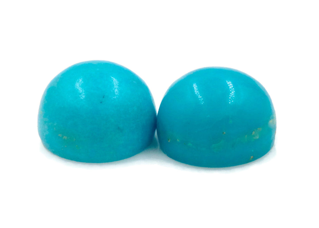 Natural Turquoise Gemstone Turquoise Cabs Turquoise Cabochon Sleeping Beauty Turquoise Pair DIY Jewelry 6mm DIY Jewelry Supplies-Planet Gemstones