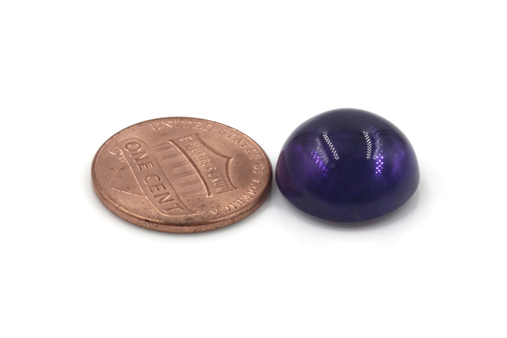 Natural amethyst gemstone amethyst cabochon loose stone genuine amethyst stone loose amethyst amethyst loose stone 15mm 10.96ct-Planet Gemstones