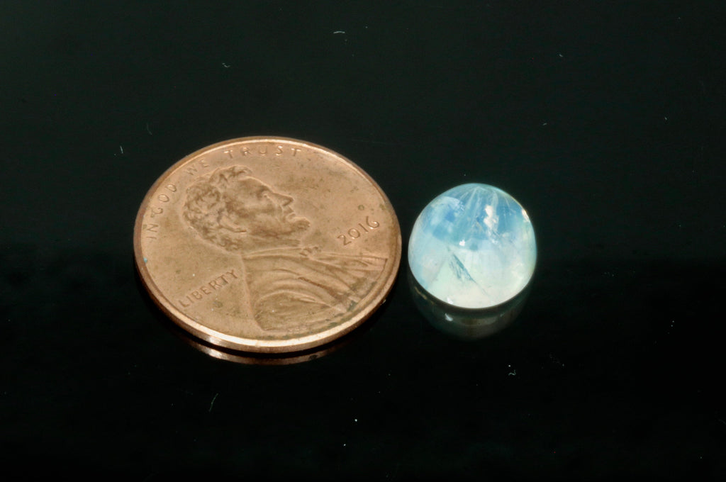 Natural Moonstone Blue moonstone Rainbow Moonstone June Birthstone Moonstone DIY jewelry Supplies Moonstone cabs 9mm 1 pc 3.46ct-Planet Gemstones