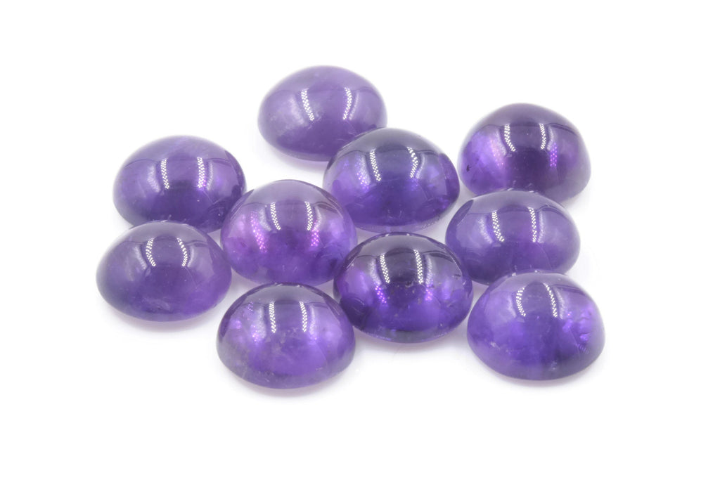 Natural amethyst gemstone amethyst cabochon loose stone genuine amethyst stone loose amethyst amethyst loose stone 10mm 3.88ct-Planet Gemstones