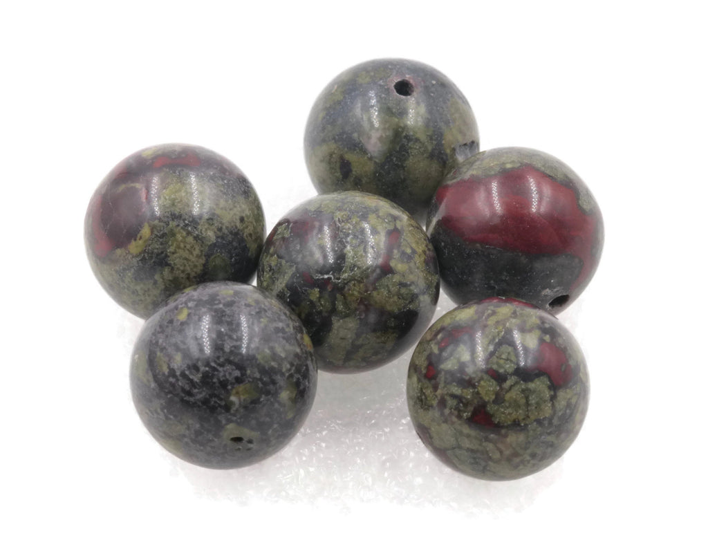 Natural Green Agate Beads RD 14mm 6pcs SET DIY Jewelry Supplies 139ct Agate beads-Planet Gemstones