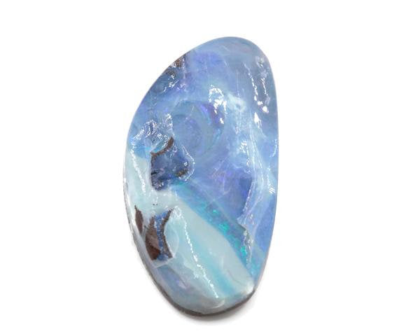 Natural Australian Boulder Opal Genuine Opal Stone Aussie Boulder Opal Stone Pair 39ct 30x15mm DIY Jewelry Supplies Beautiful shoreline Opal-Planet Gemstones