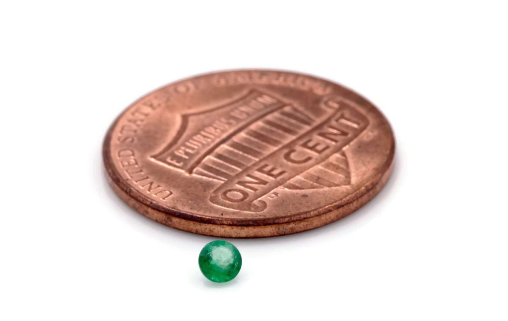 Emerald Natural Emerald May Birthstone Emerald Faceted Round Emerald Diy Jewelry Supplies Emerald Gemstone 0.078ct 2.75mm SKU: 00111566-Emerald-Planet Gemstones